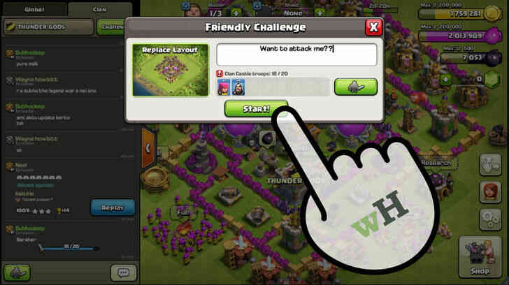Image intitulee Defi Amical dans Clash Of Clans6 p1
